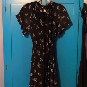 Zimmermann silk dress black floral
